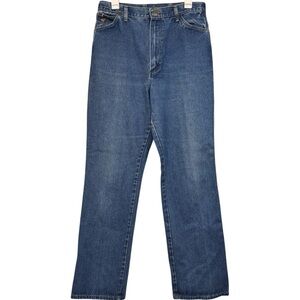 Vintage Wrangler Blue Jeans Straight Leg Size 16 Misses